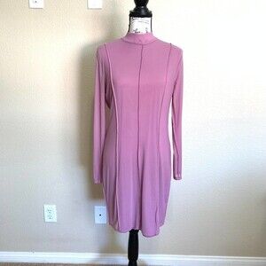 FOREVER 21 pink dress  blush Pink long sleeve exposed seam dress plus size 0X